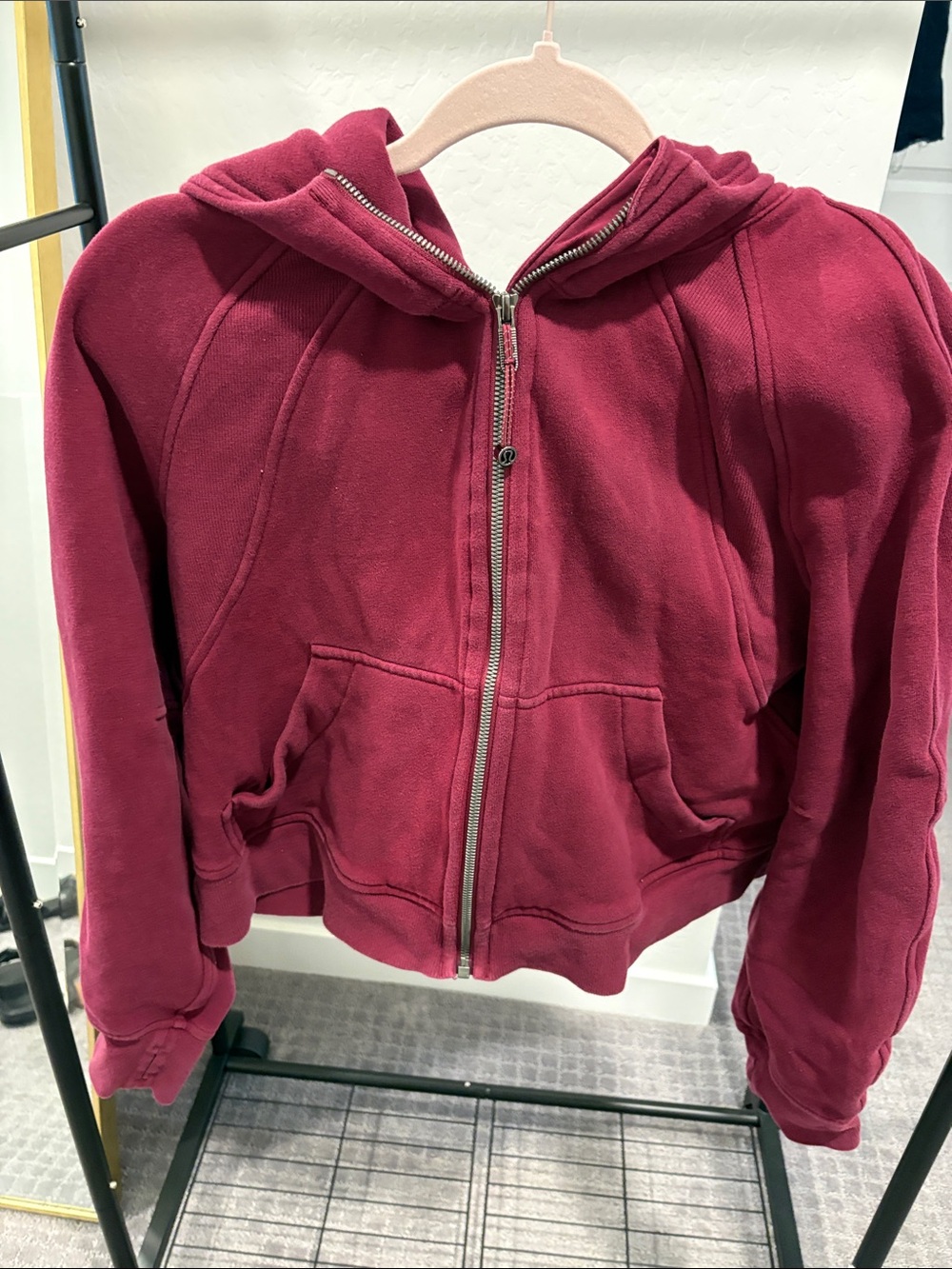 Lululemon Scuba Zip-Up Hoodie M/L in Deep Berry